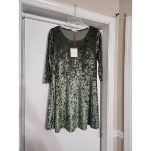 Rolla Costa‎ Green Velvet Like Dress Womens Size Medium